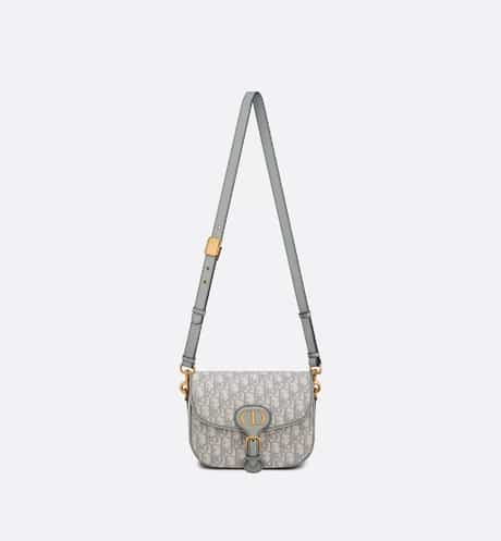 Medium Dior Bobby Bag Gray Oblique Jacquard
