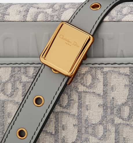 Medium Dior Bobby Bag Gray Oblique Jacquard