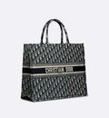 Dior Book Tote Blue Dior Oblique Embroidery