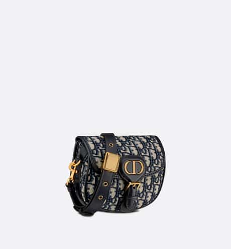 Medium Dior Bobby Bag Blue Oblique Jacquard