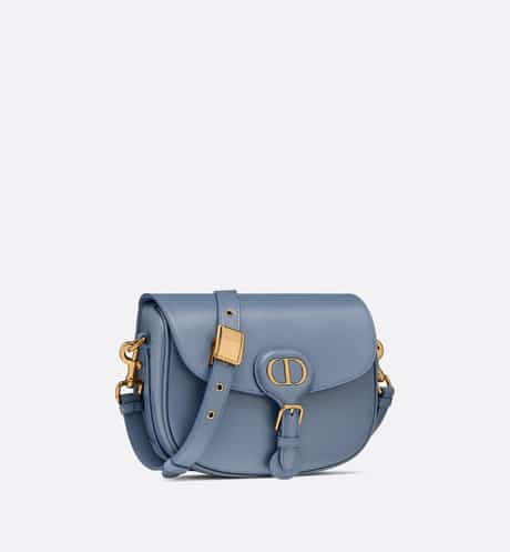 Medium Dior Bobby Bag Denim Blue Box Calfskin