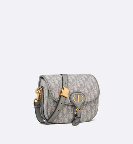 Medium Dior Bobby Bag Gray Oblique Jacquard