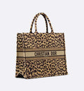large Dior Book Tote Beige Multicolor Mizza Embroidery