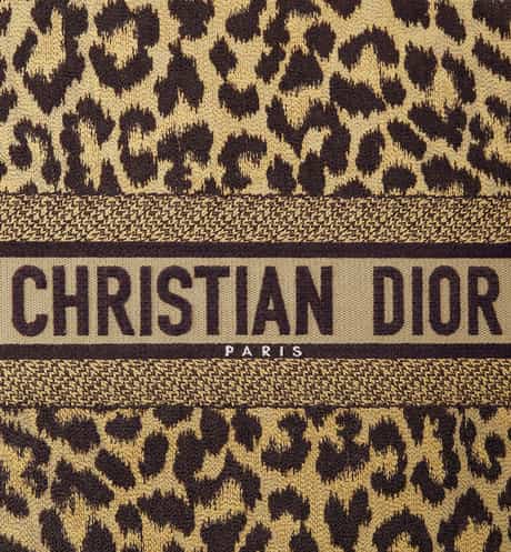 large Dior Book Tote Beige Multicolor Mizza Embroidery