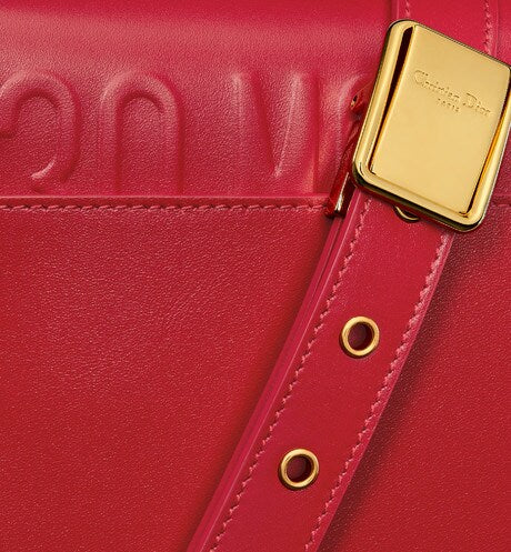 Medium Dior Bobby Bag Raspberry Box Calfskin
