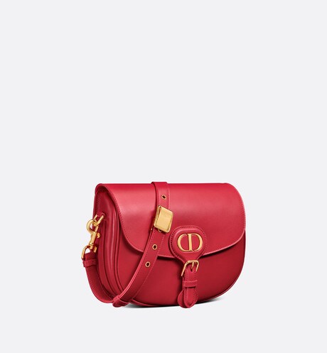 Medium Dior Bobby Bag Raspberry Box Calfskin