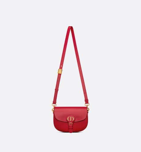 Medium Dior Bobby Bag Raspberry Box Calfskin