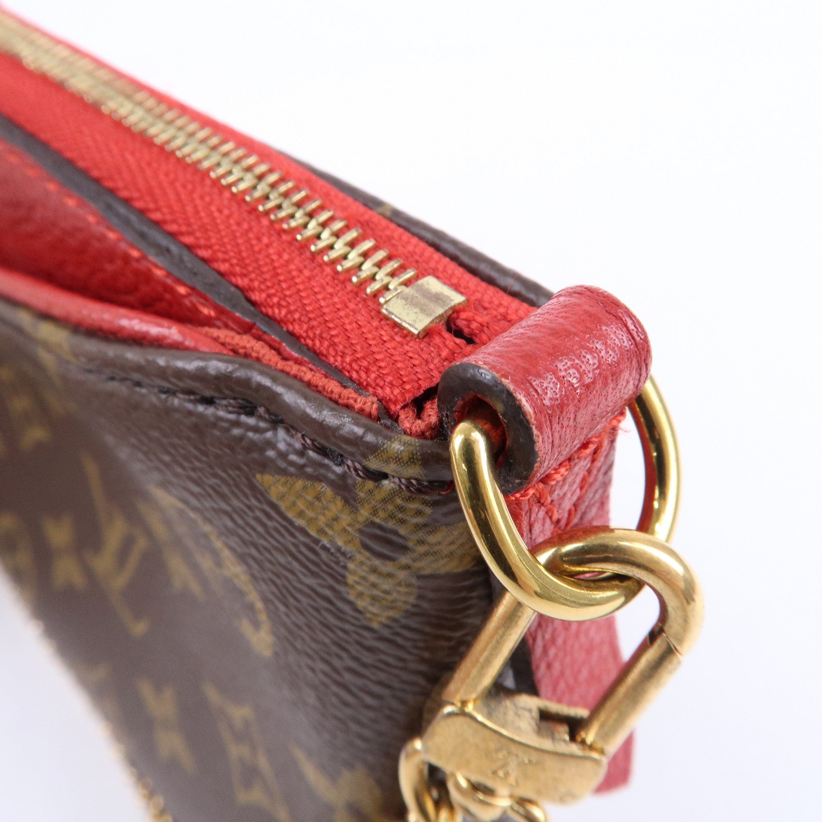 Louis Vuitton Monogram Pallas Clutch 2 Way Bag Cerise M41638