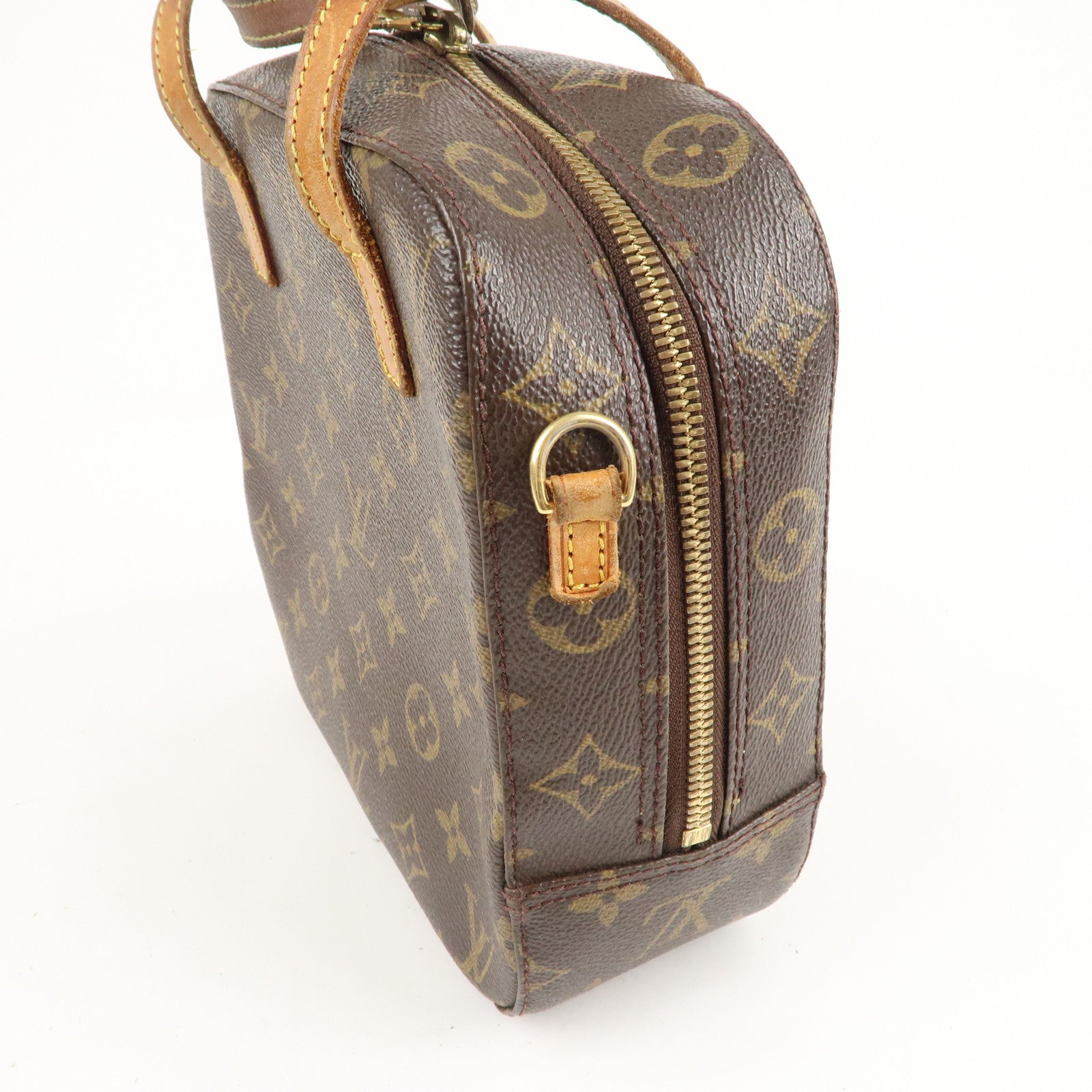Louis Vuitton Monogram Spontini Hand Bag Brown M47500