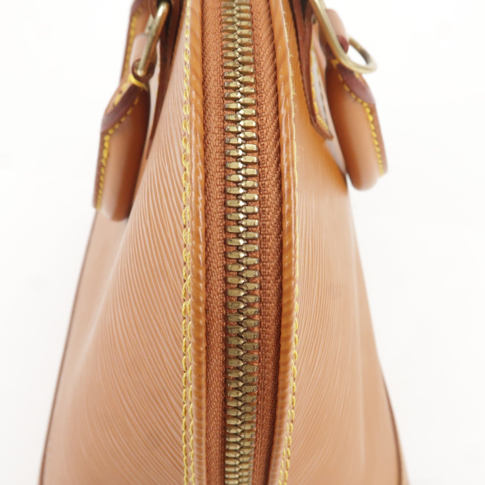 Louis Vuitton Epi Alma Hand Bag Zipang Gold M54148