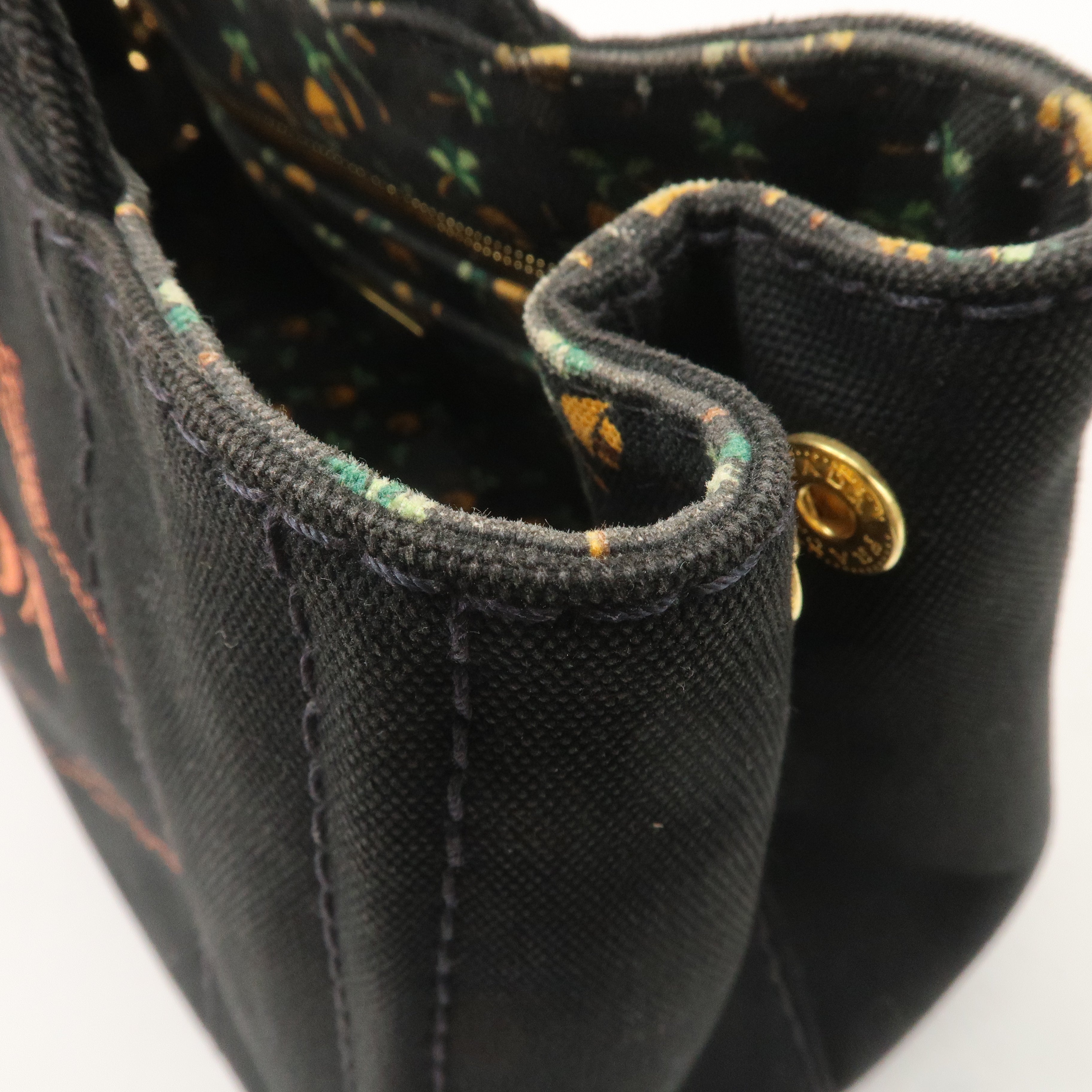 PRADA Canapa Mini Canvas 2Way Bag Black 1BG439