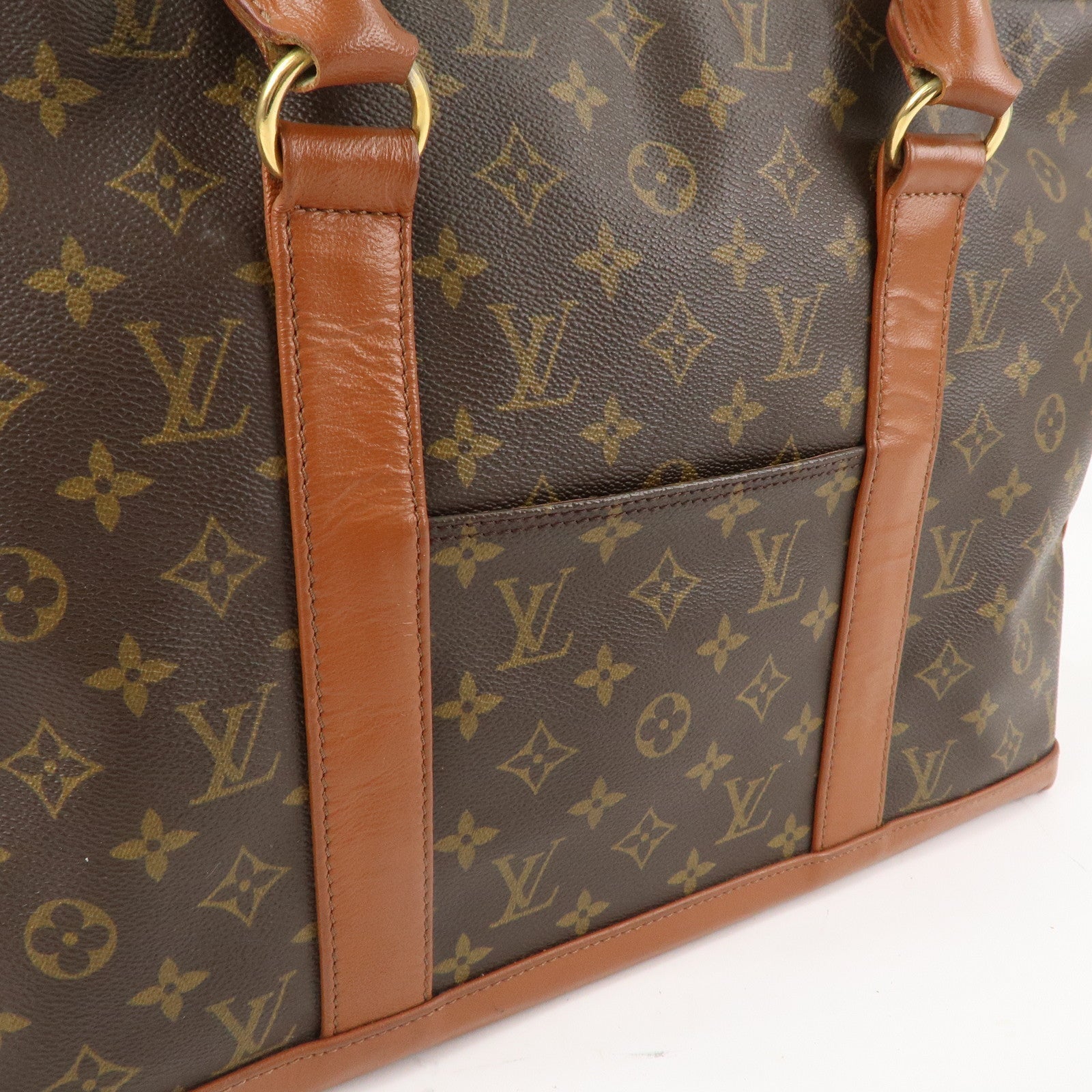 Louis Vuitton Monogram Weekend PM Hand Bag Brown M42425