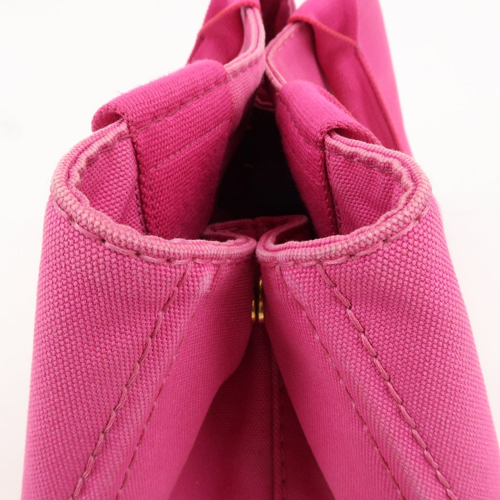 PRADA Canapa Canvas Tote Bag Hand Bag Pink BN1877