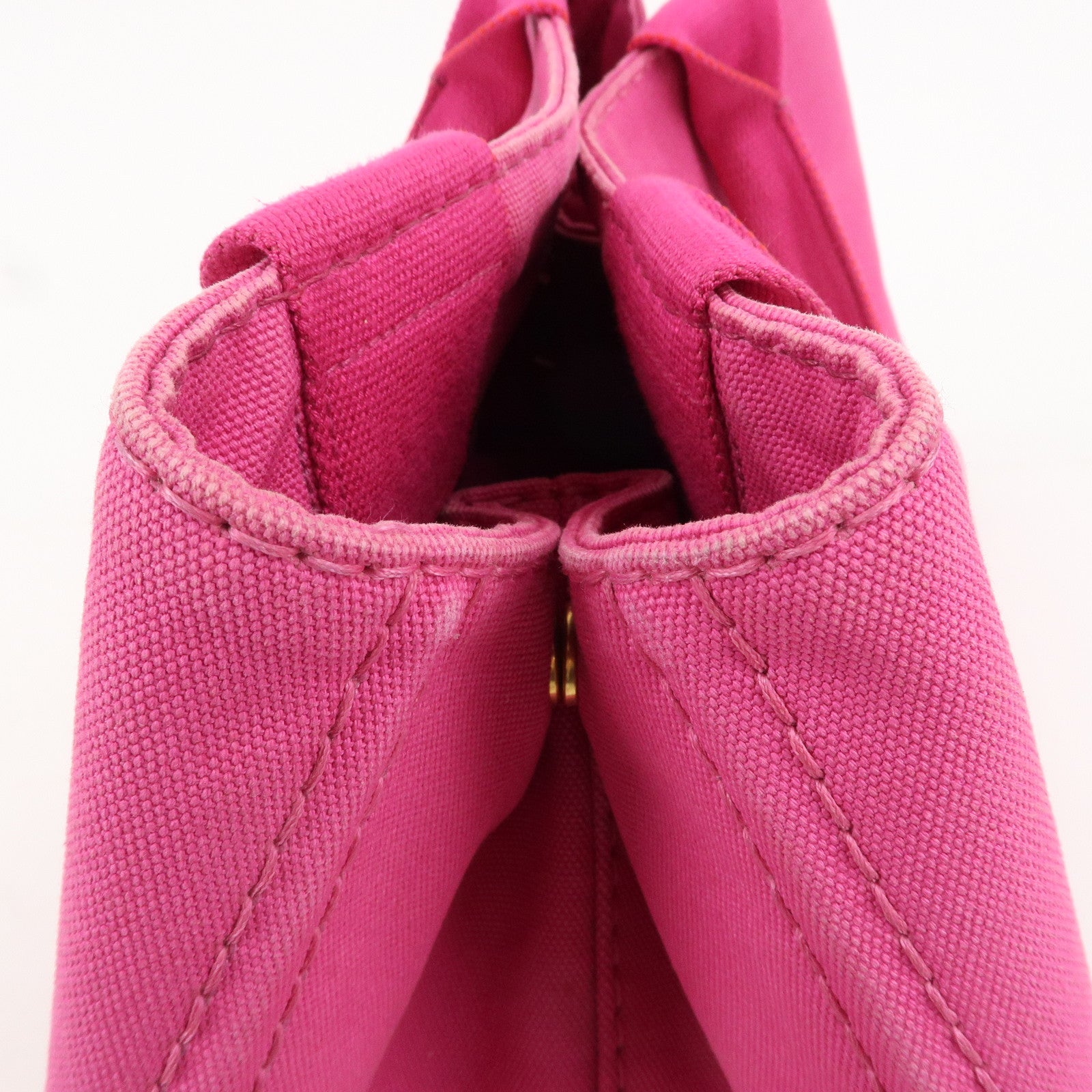PRADA Canapa Canvas Tote Bag Hand Bag Pink BN1877