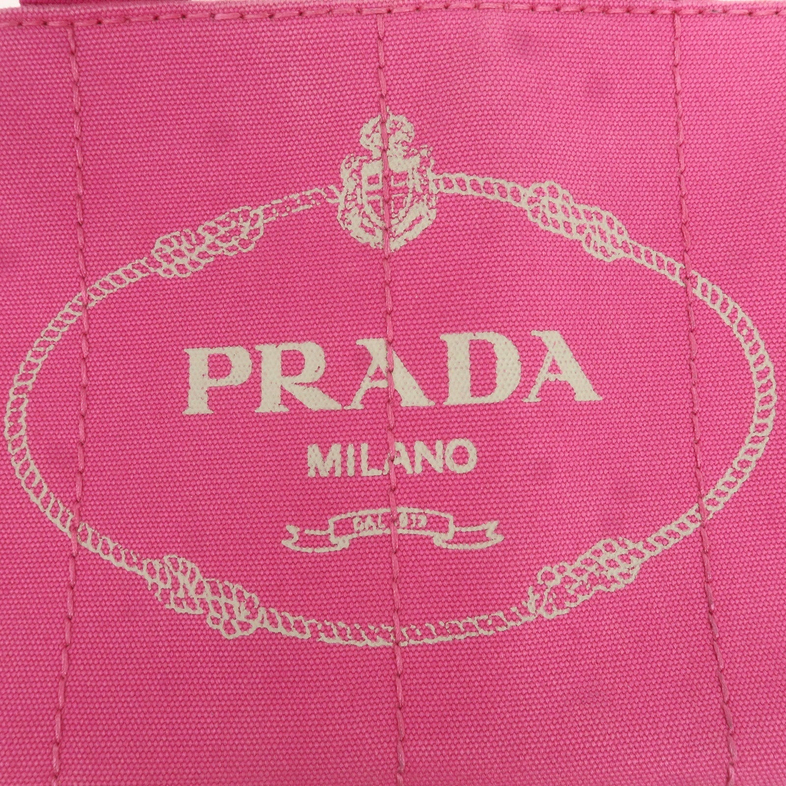 PRADA Logo Canapa Mini Canvas 2Way Shoulder Bag Pink B2439G
