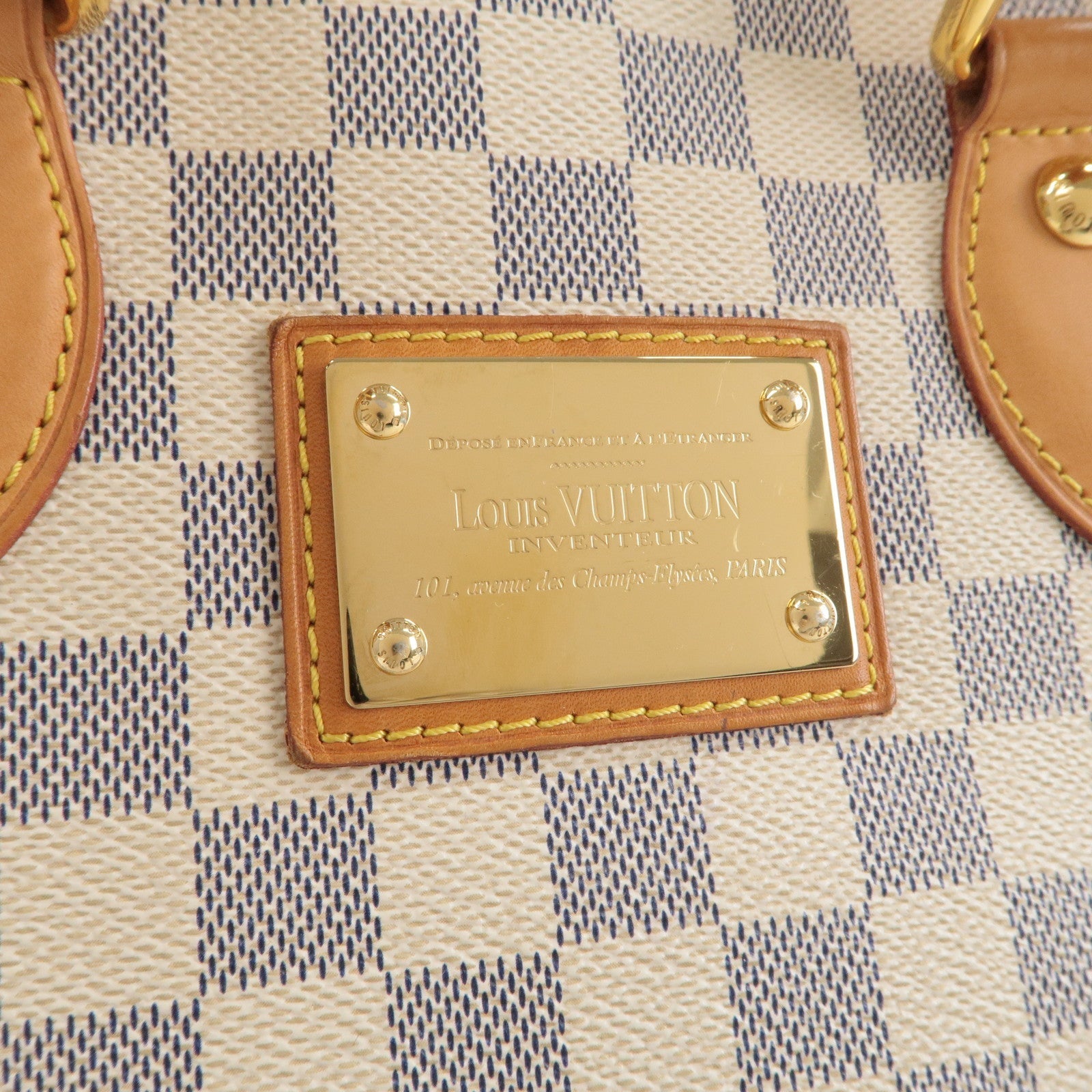 Louis Vuitton Damier Azur Hampstead PM Hand Bag Ivory N51207