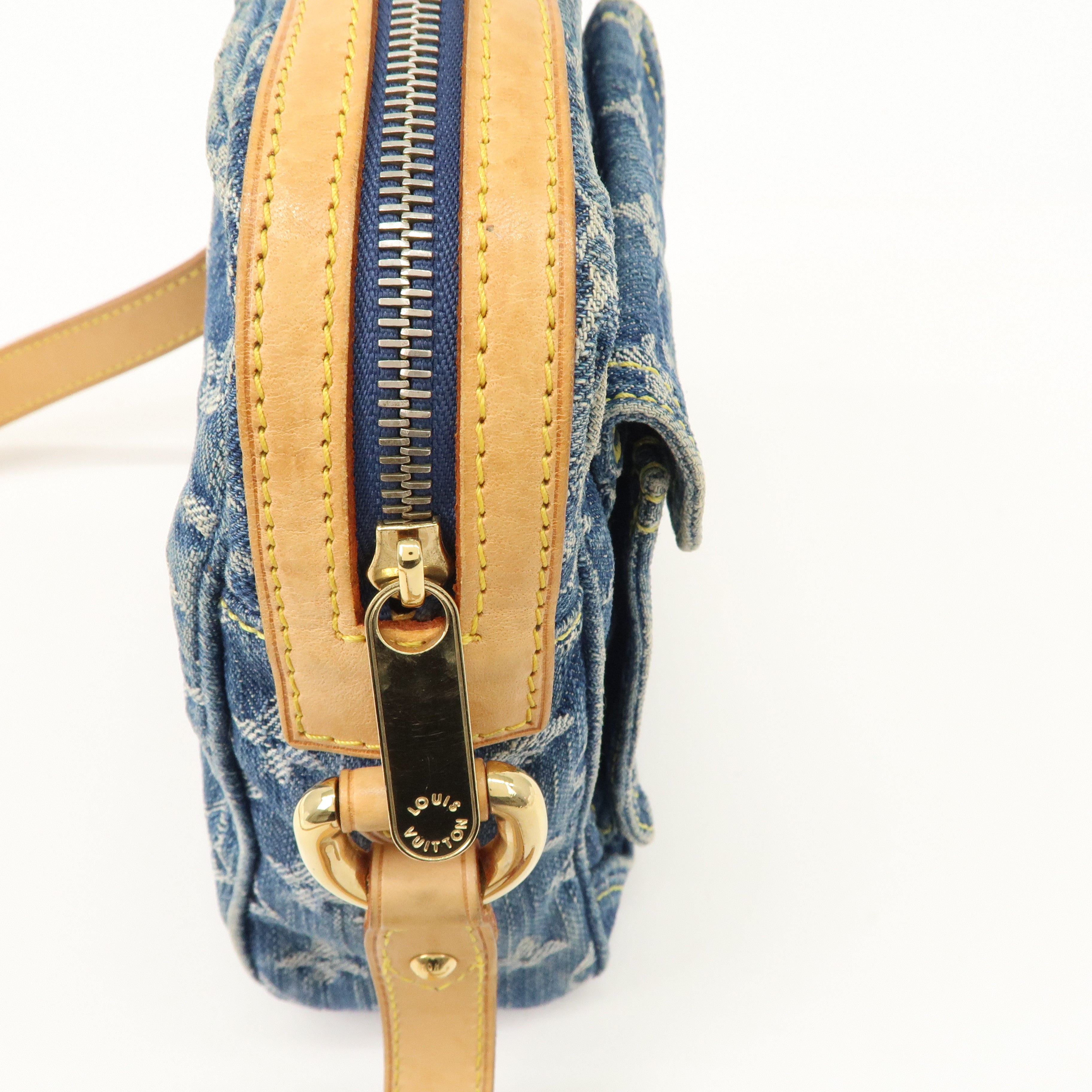 Louis Vuitton Monogram Denim Camera Bag Shoulder Bag Blue