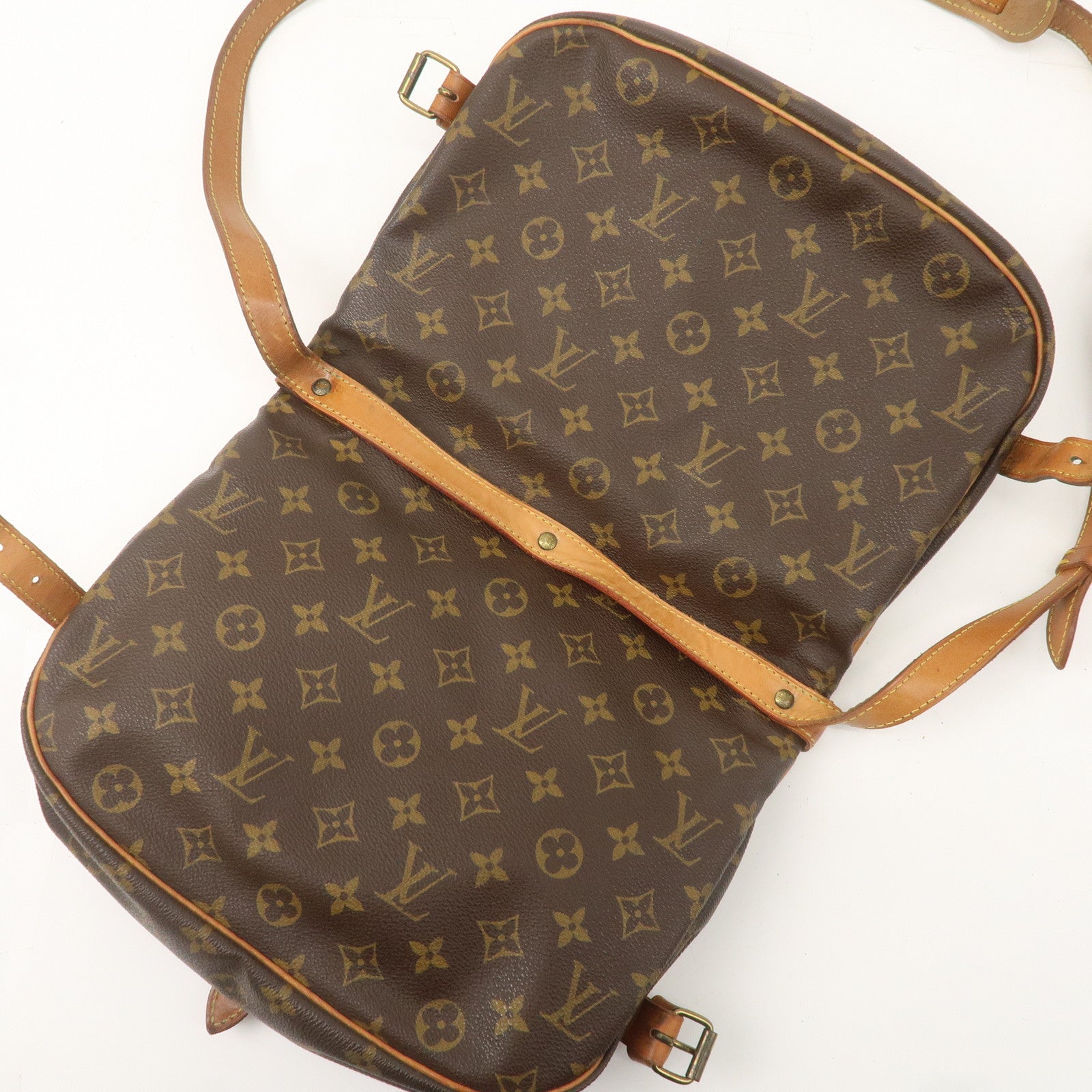 Louis Vuitton Monogram Saumur 30 Shoulder Bag Brown M42256