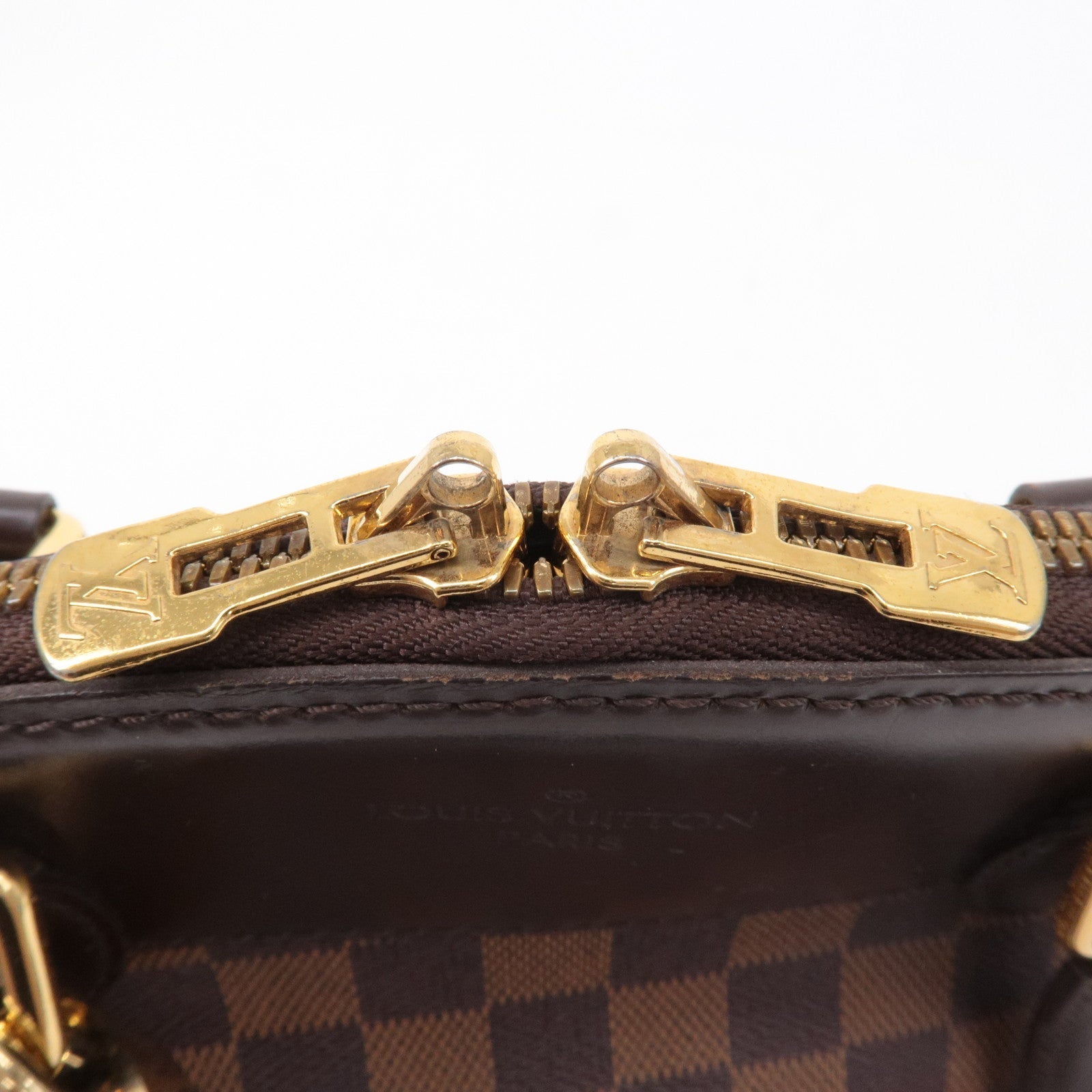 Louis Vuitton Damier Ebene Verona PM Hand Bag Brown N41117
