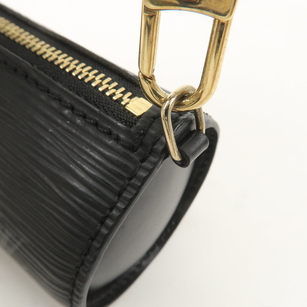 Louis Vuitton Epi Mini Pouch For Soufflot Hand Bag Noir Black F/S