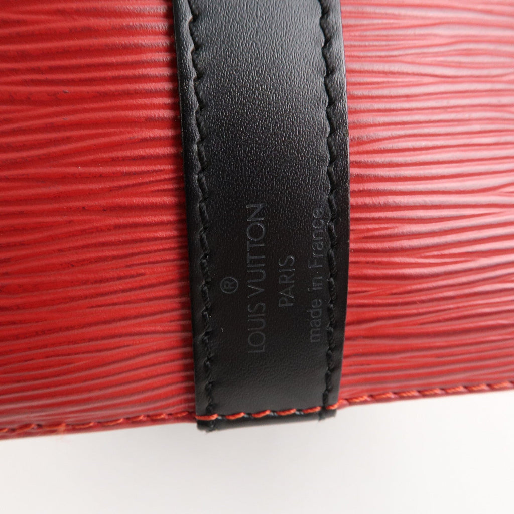 Louis Vuitton Epi Petit Noe Shoulder Bag Noir Castilian Red M44172