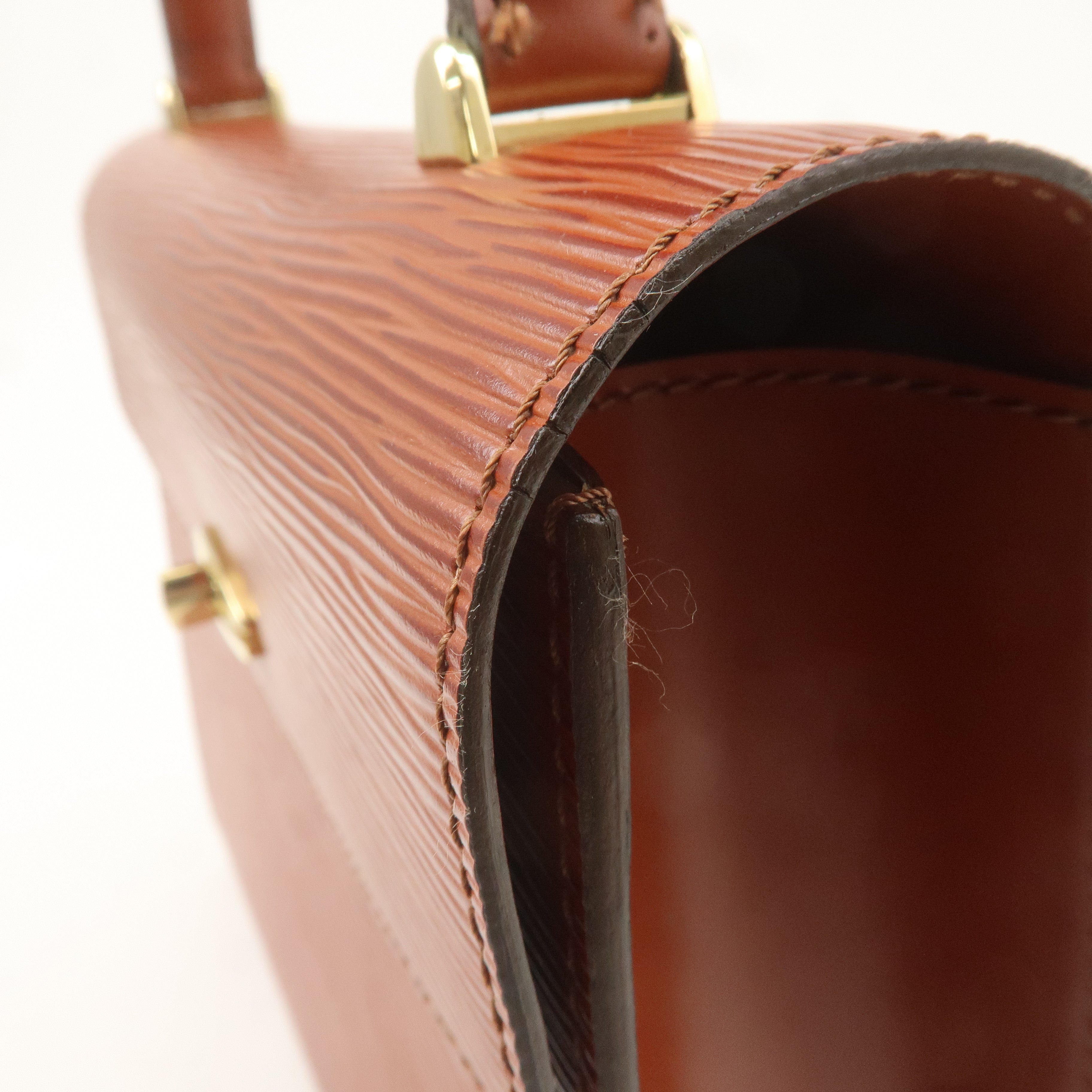 Louis Vuitton Epi Malselv Hand Bag Kenya Brown M52373