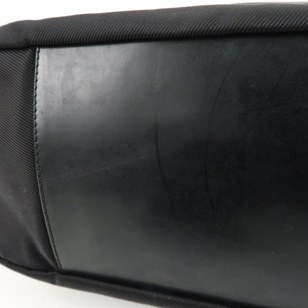 GUCCI Bamboo Nylon Leather 2WAY Bag Black 000・2404・0509