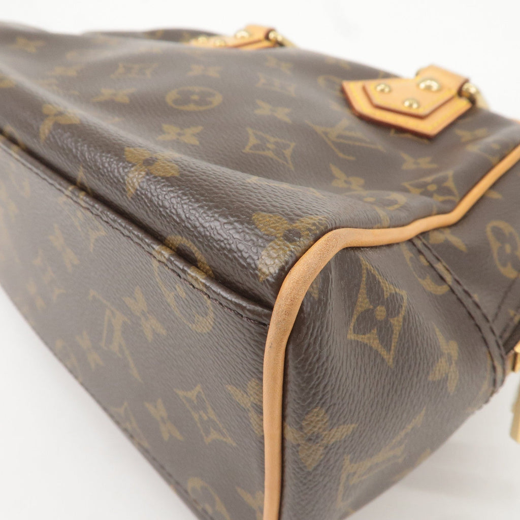 Louis Vuitton Monogram Manhattan PM Hand Bag Brown M40026