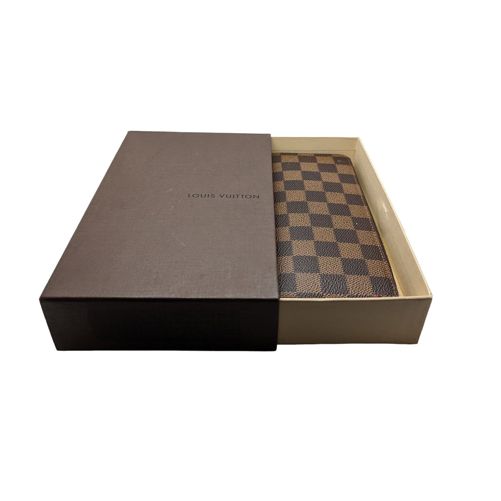 Louis Vuitton Damier Ebene Clemence Wallet Cherry