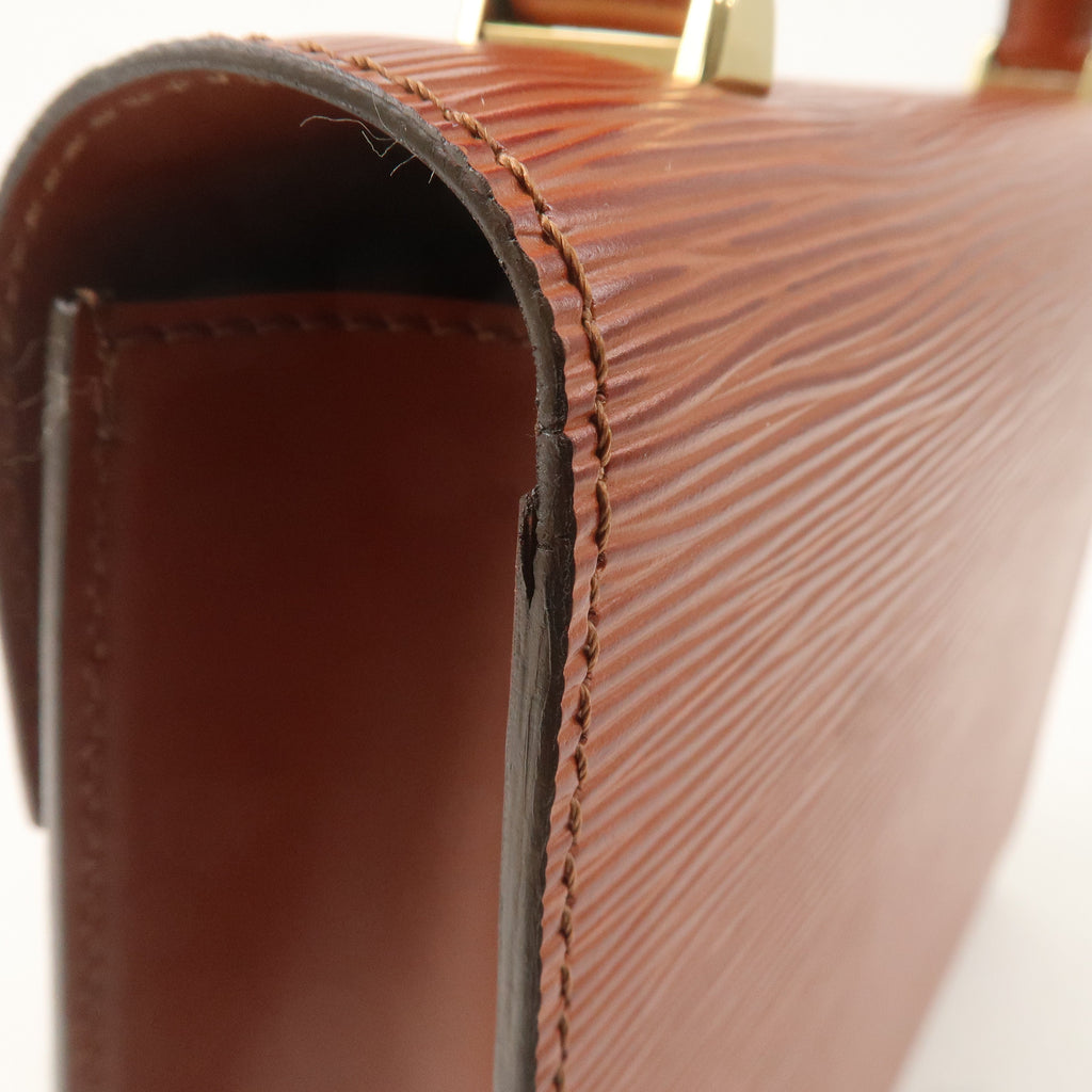 Louis Vuitton Epi Malselv Hand Bag Kenya Brown M52373