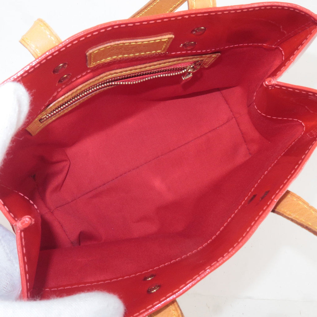 Louis Vuitton Monogram Vernis Lead PM Hand Bag Rouge M91088