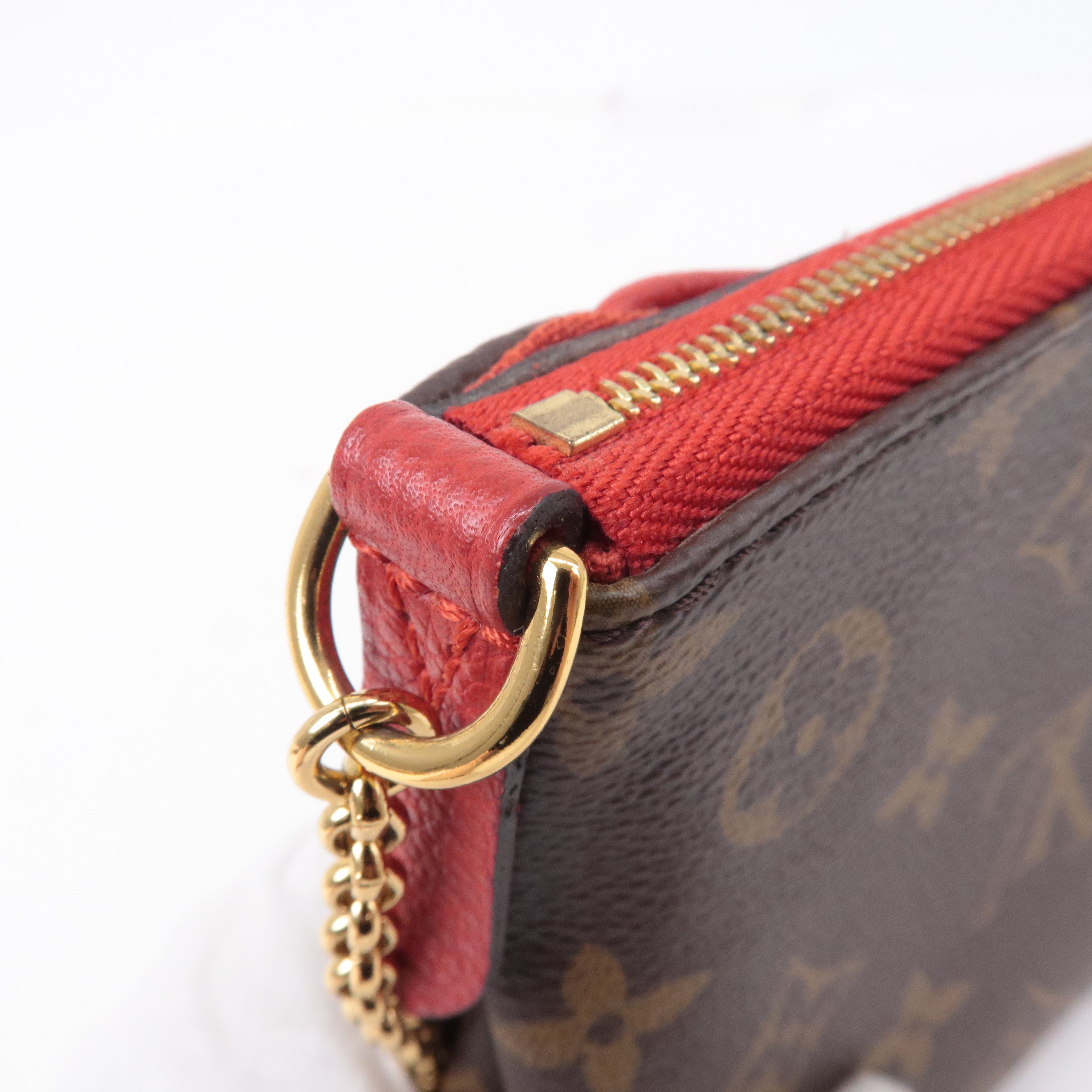 Louis Vuitton Monogram Pallas Clutch 2Way Bag Cerise M41638