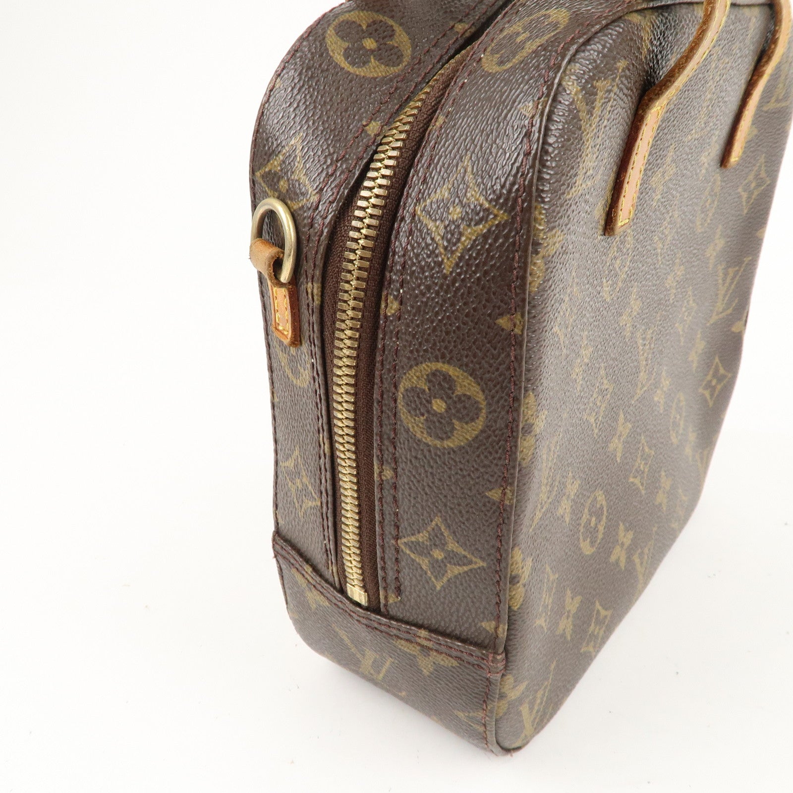 Louis Vuitton Monogram Spontini Hand Bag Brown M47500