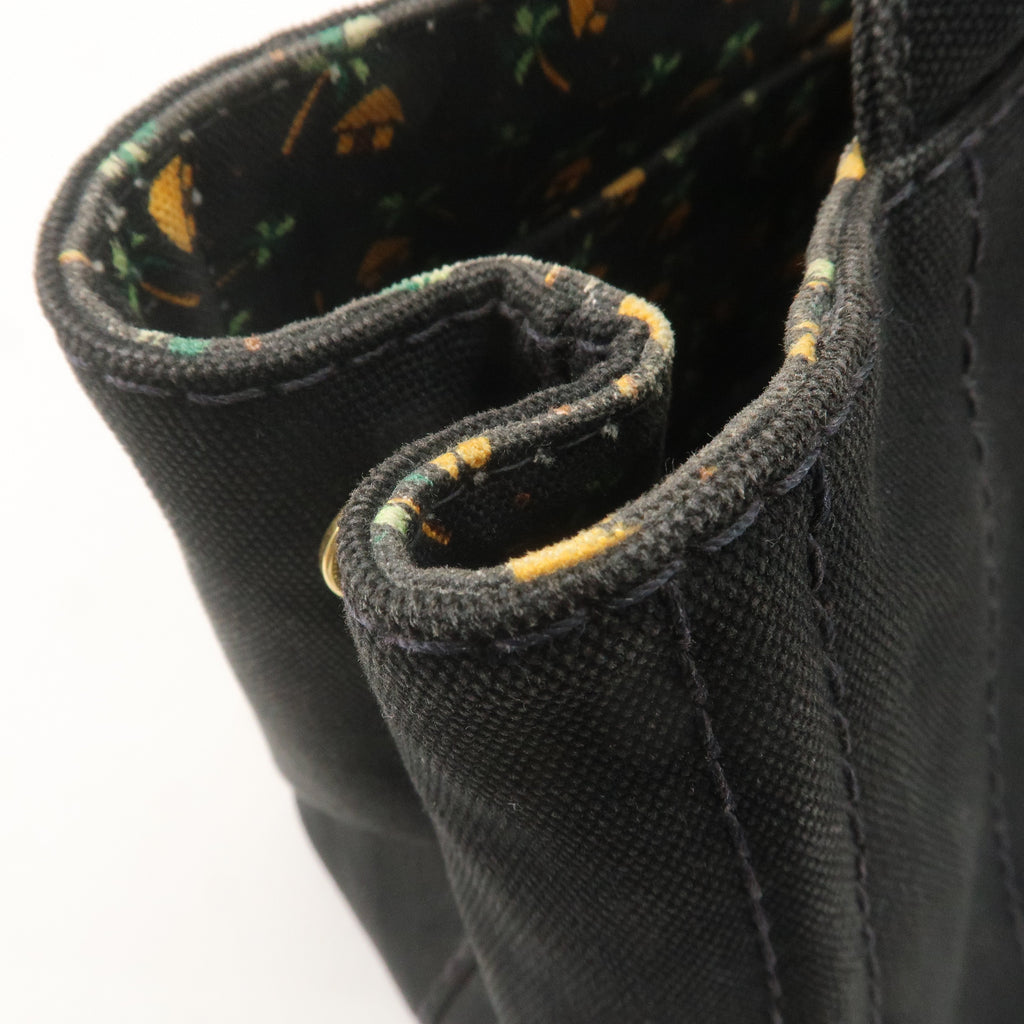 PRADA Canapa Mini Canvas 2Way Bag Black 1BG439