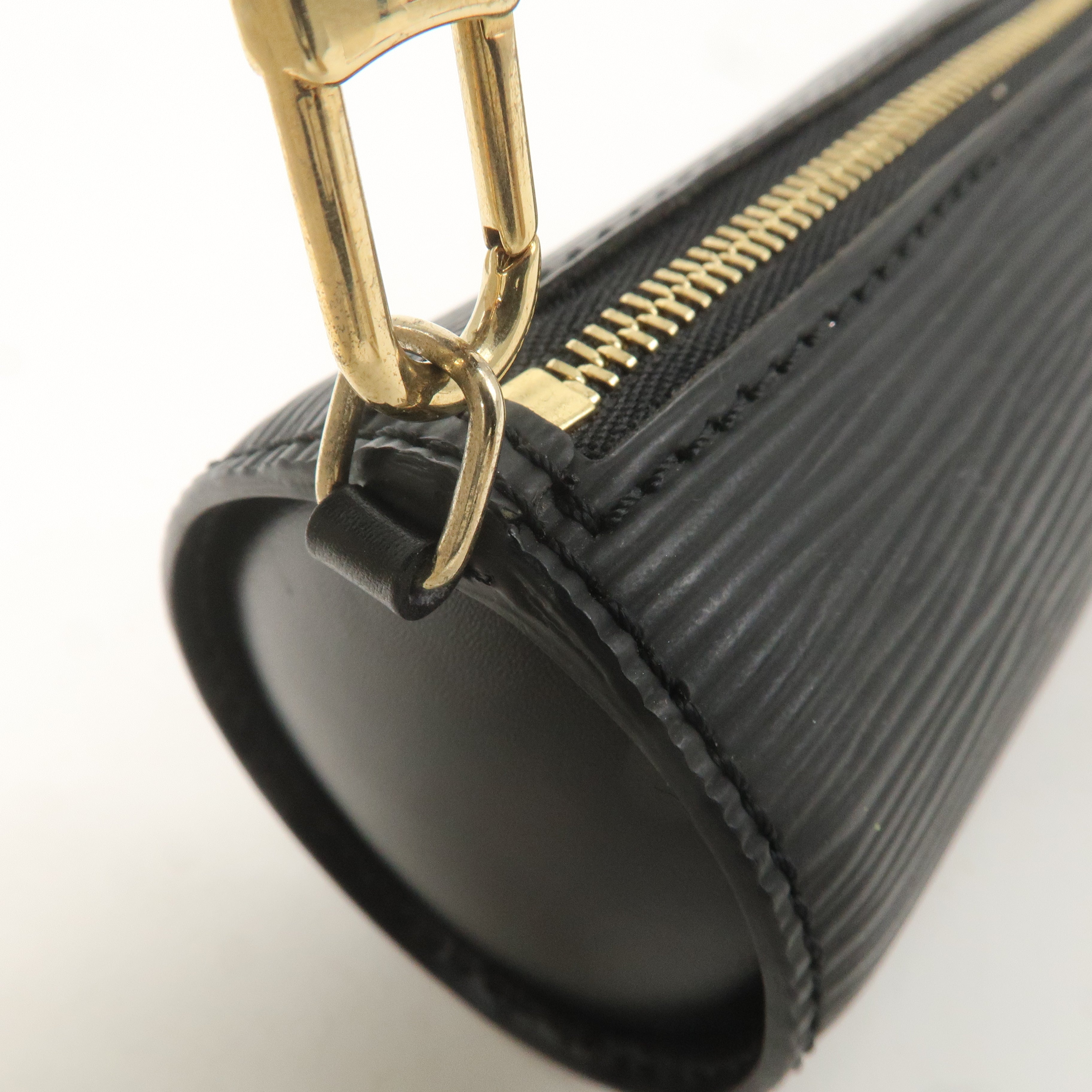 Louis Vuitton Epi Mini Pouch For Soufflot Hand Bag Noir Black F/S