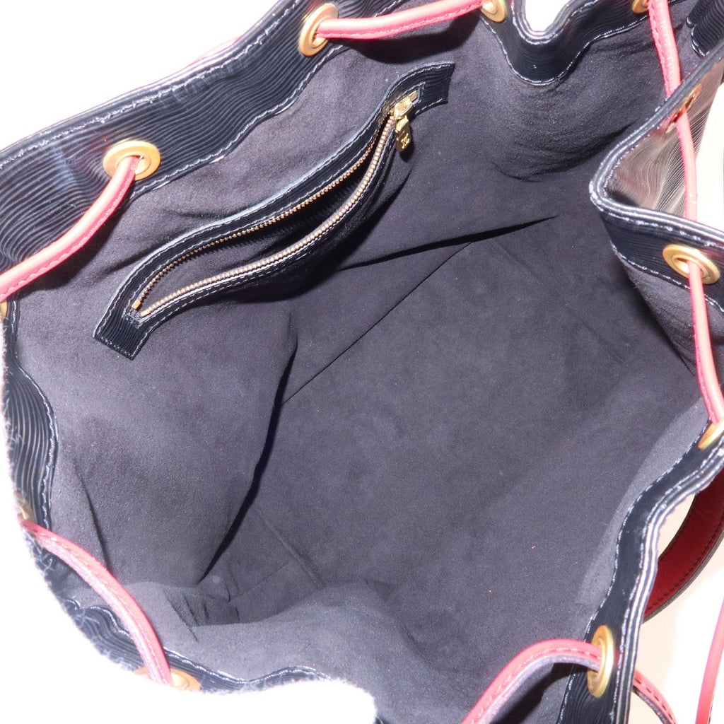 Louis Vuitton Epi Noe Shoulder Bag Noir Castilian Red M44017