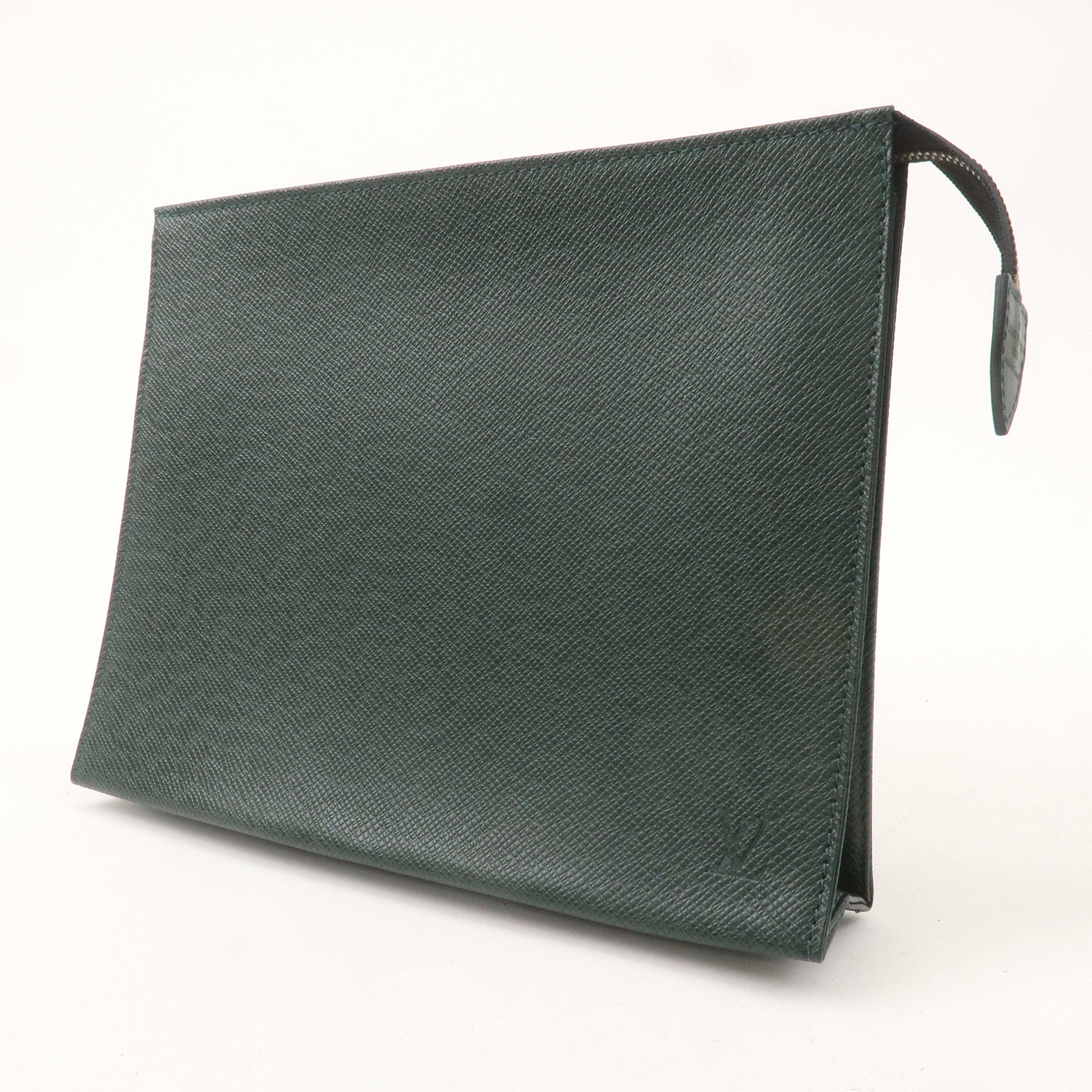 Louis Vuitton Epi Taiga Set of 2 Cluch Bag Green Black M52522
