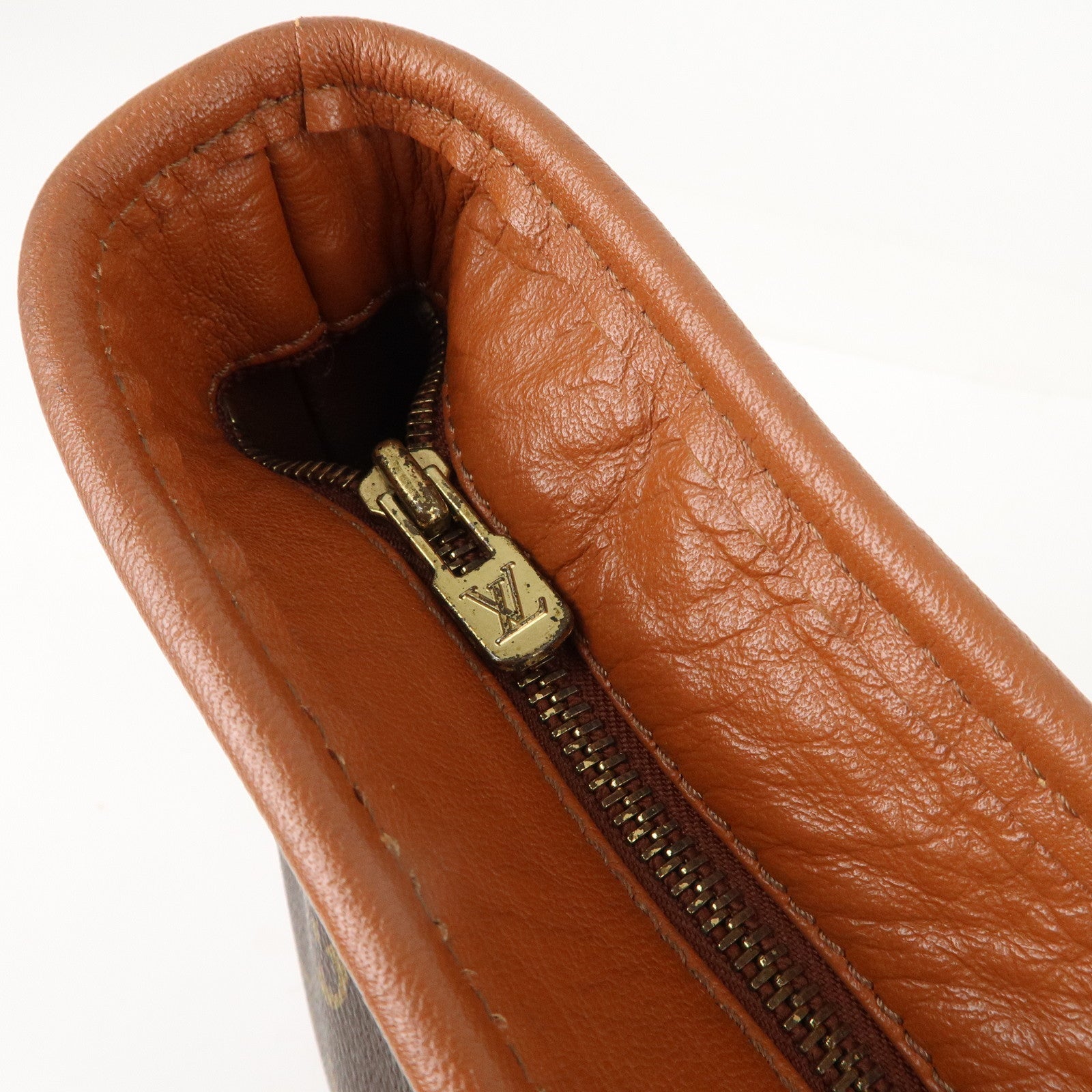 Louis Vuitton Monogram Weekend PM Hand Bag Brown M42425