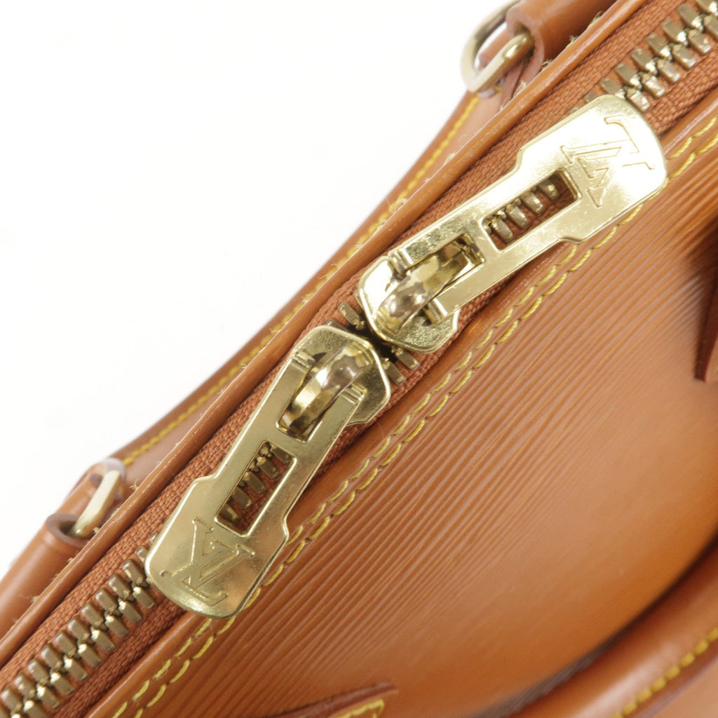 Louis Vuitton Epi Alma Hand Bag Zipang Gold M54148