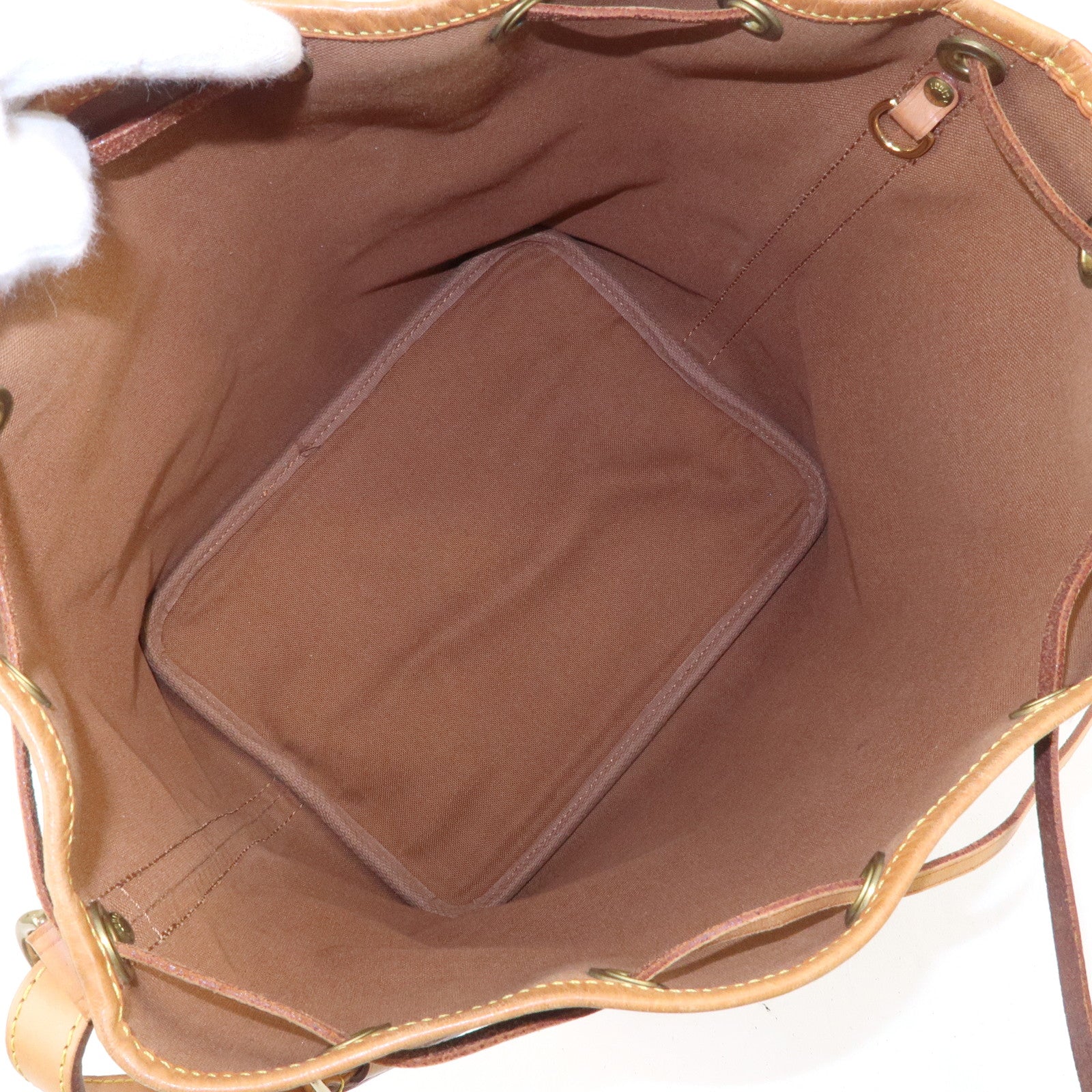 Louis Vuitton Monogram Petit Noe Shoulder Bag Brown M42226