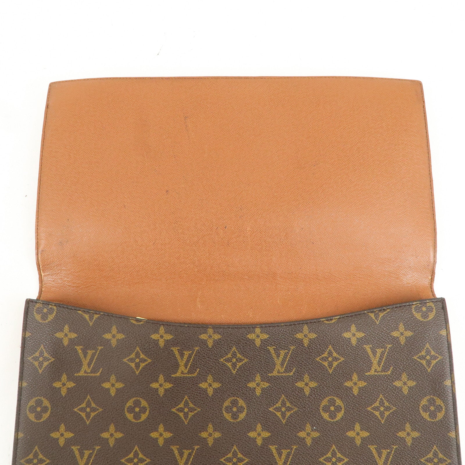 Louis Vuitton Monogram Porte Envelope Clutch Bag Brown M51801