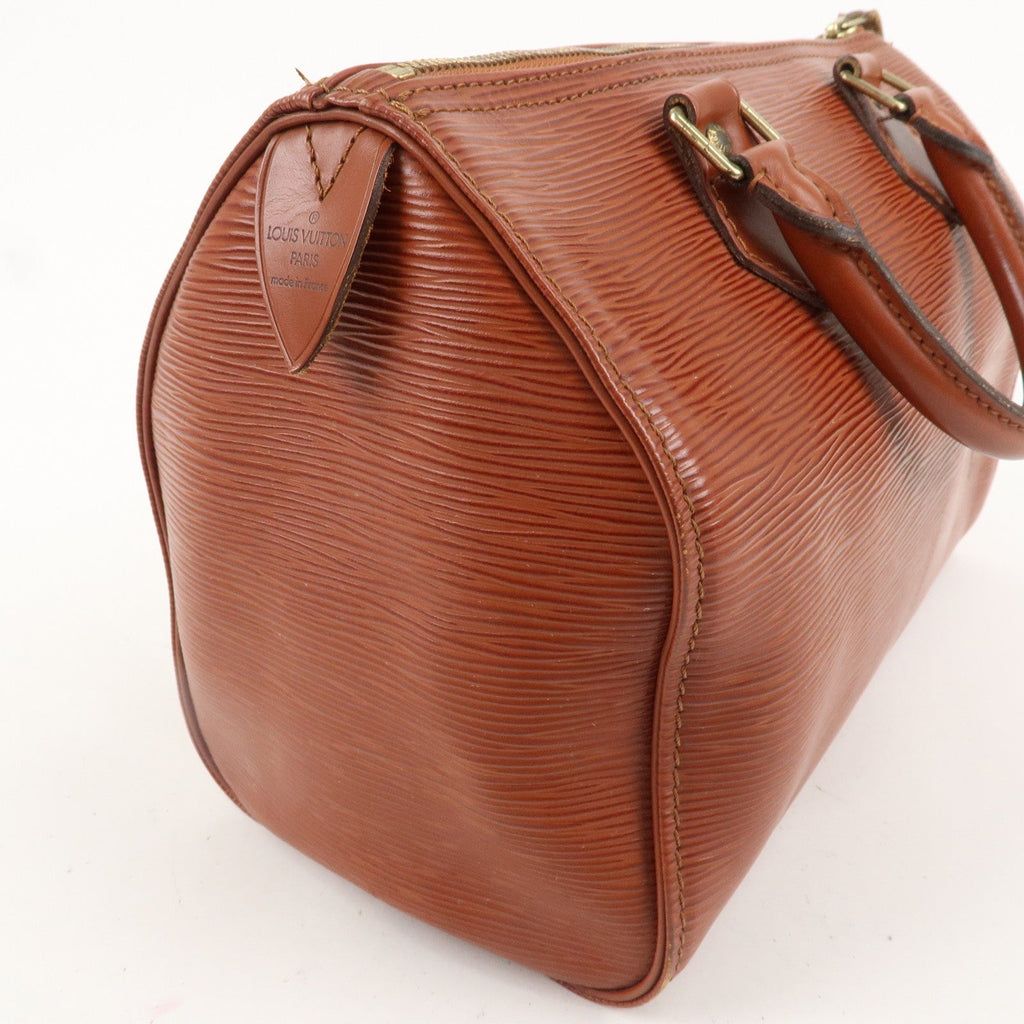 AuthenticLouis Vuitton Epi Speedy 25 Hand Boston Bag Kenya Brown M43013