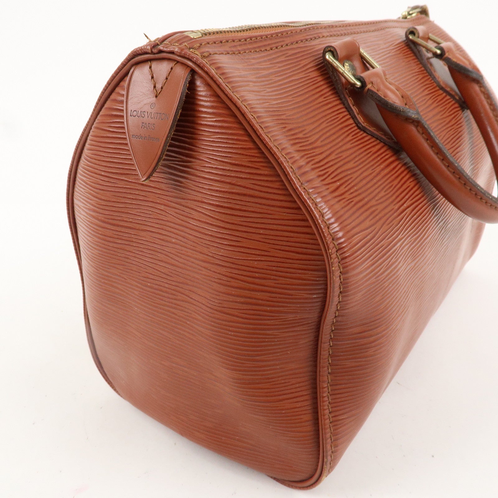 AuthenticLouis Vuitton Epi Speedy 25 Hand Boston Bag Kenya Brown M43013