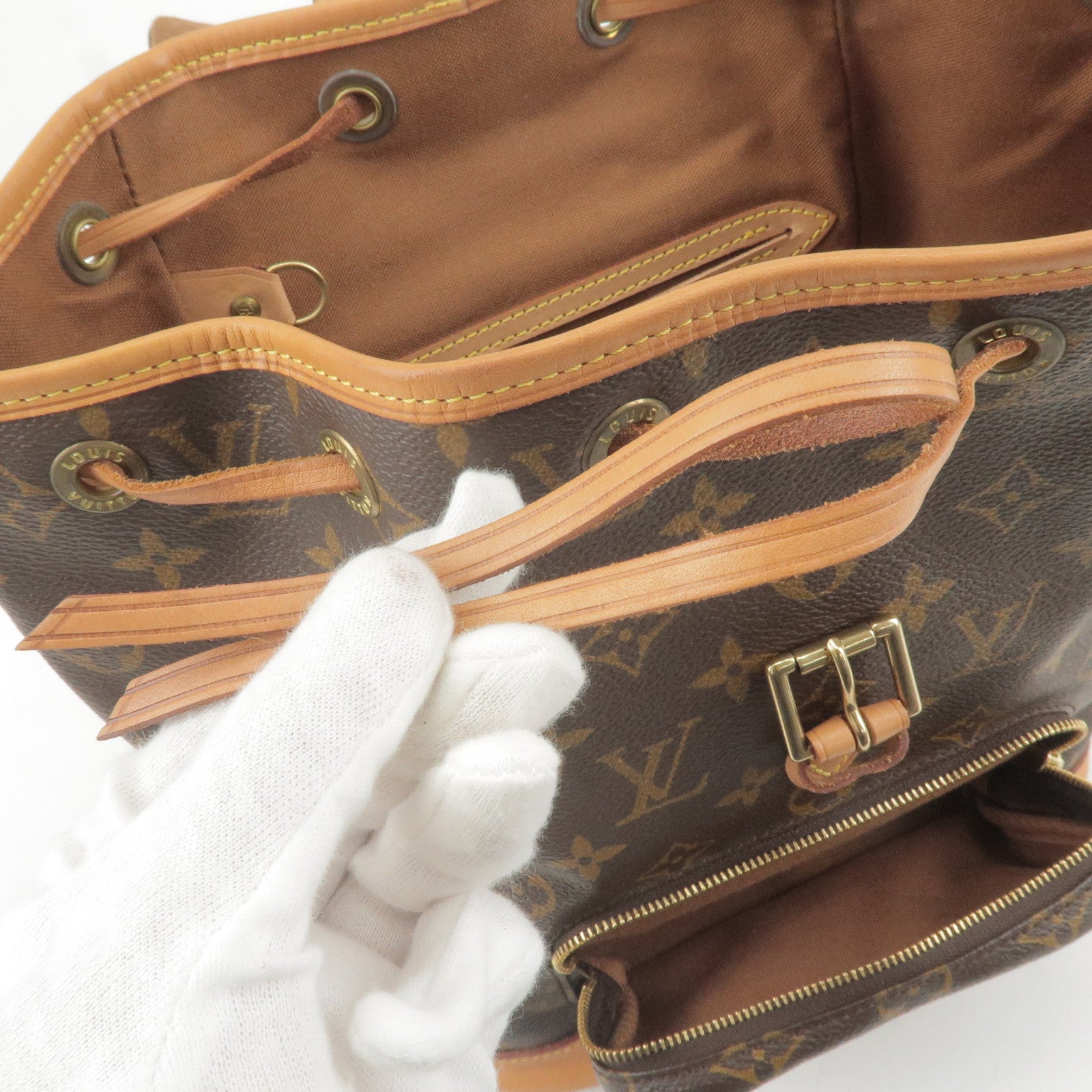 Louis Vuitton Monogram Montsouris MM Back Pack Bag M51136