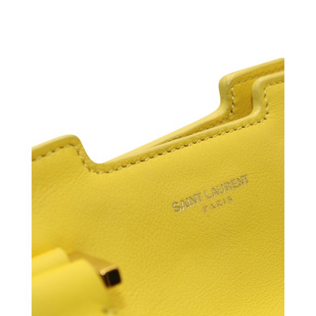 SAINT LAURENT Yellow Y Cabas Bag