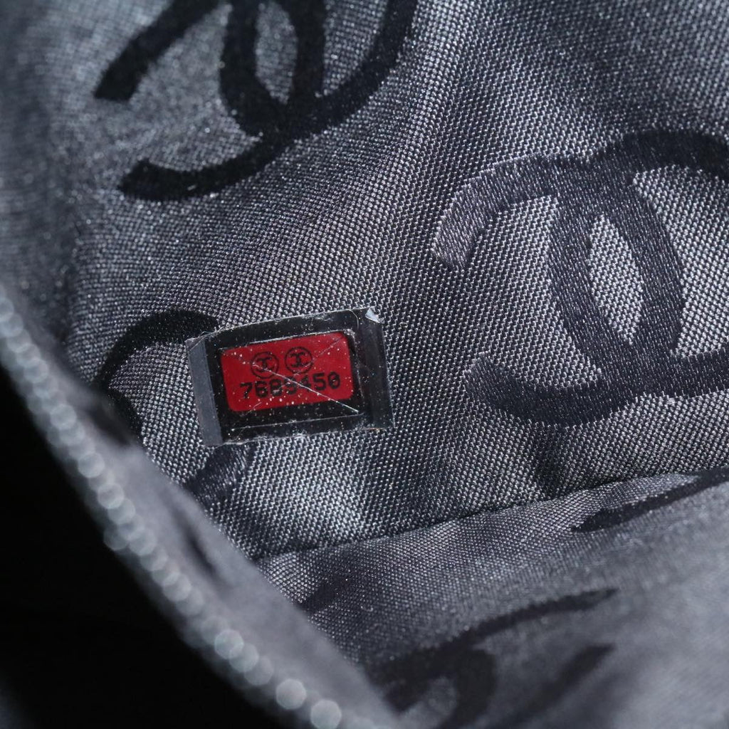 CHANEL Turn Lock Shoulder Bag Suede Black CC  18959
