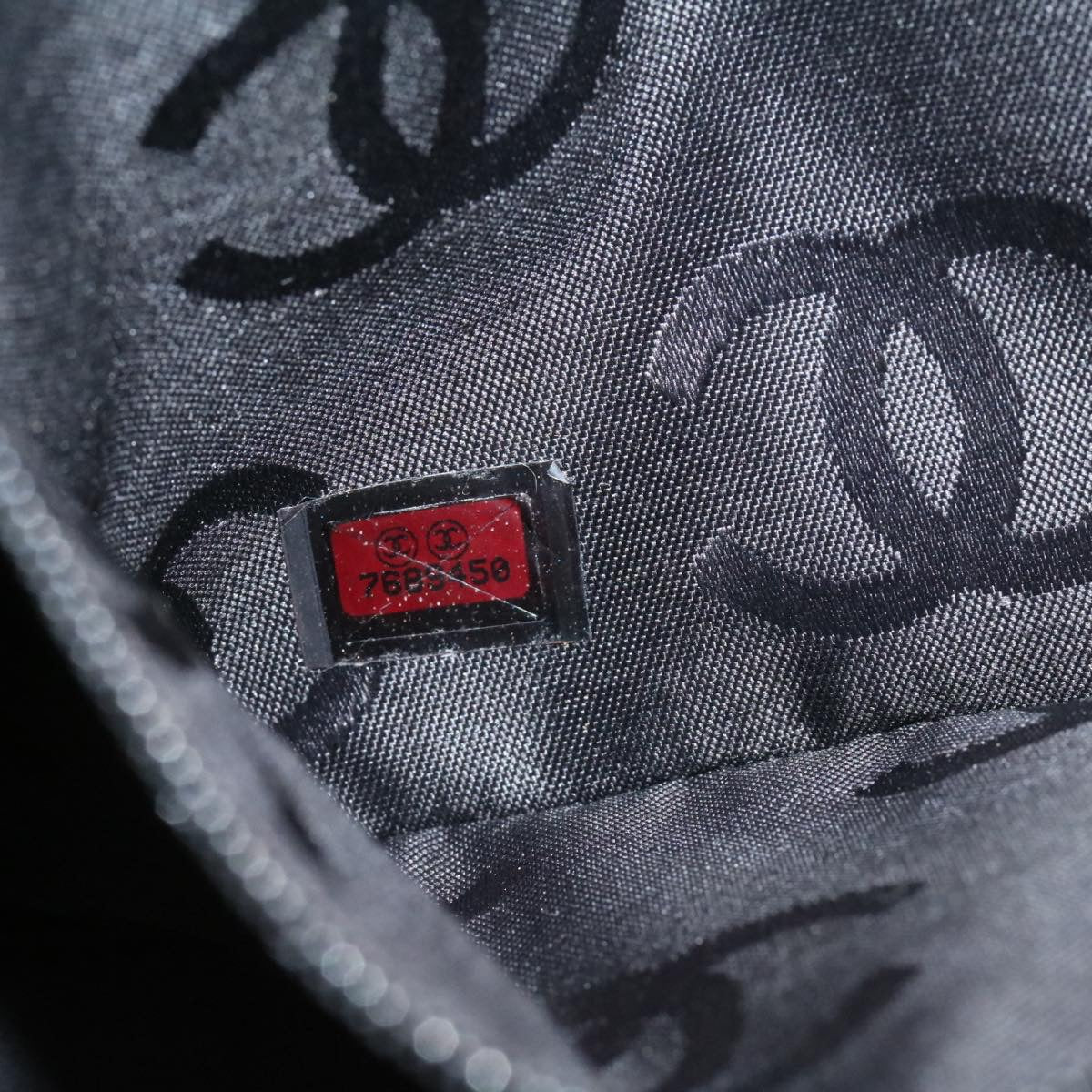 CHANEL Turn Lock Shoulder Bag Suede Black CC  18959