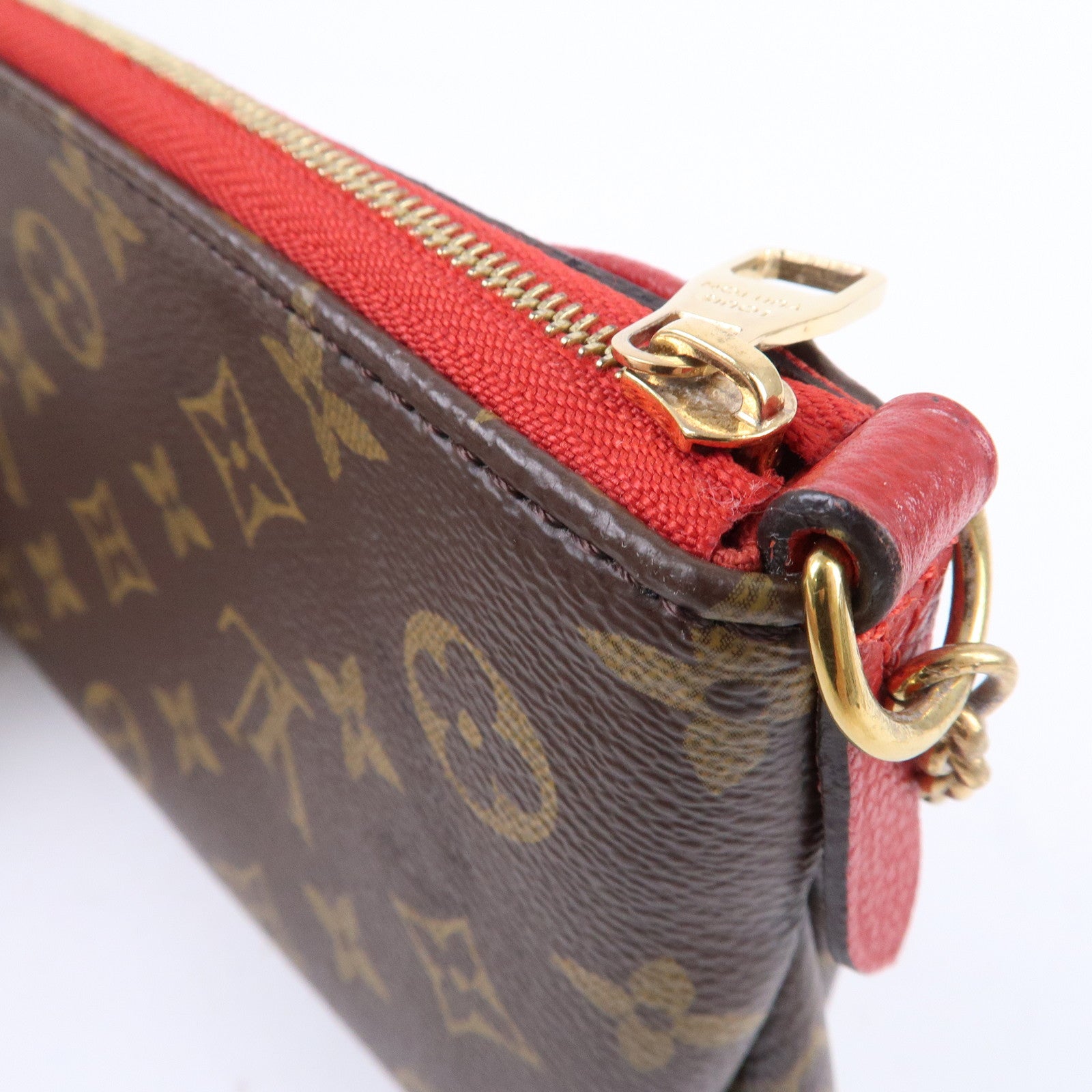 Louis Vuitton Monogram Pallas Clutch 2 Way Bag Cerise M41638