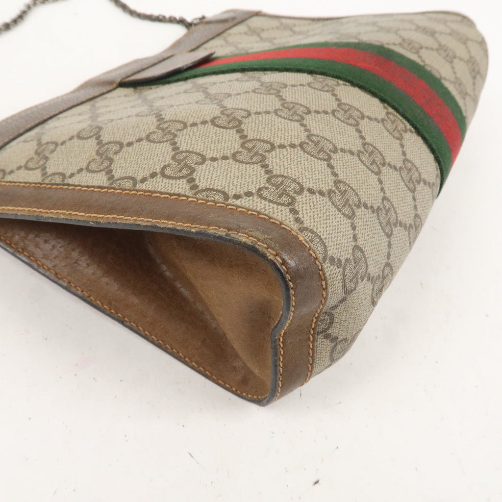 GUCCI Set of 2 Old Gucci GG Plus Leather Clutch Bag Beige Brown