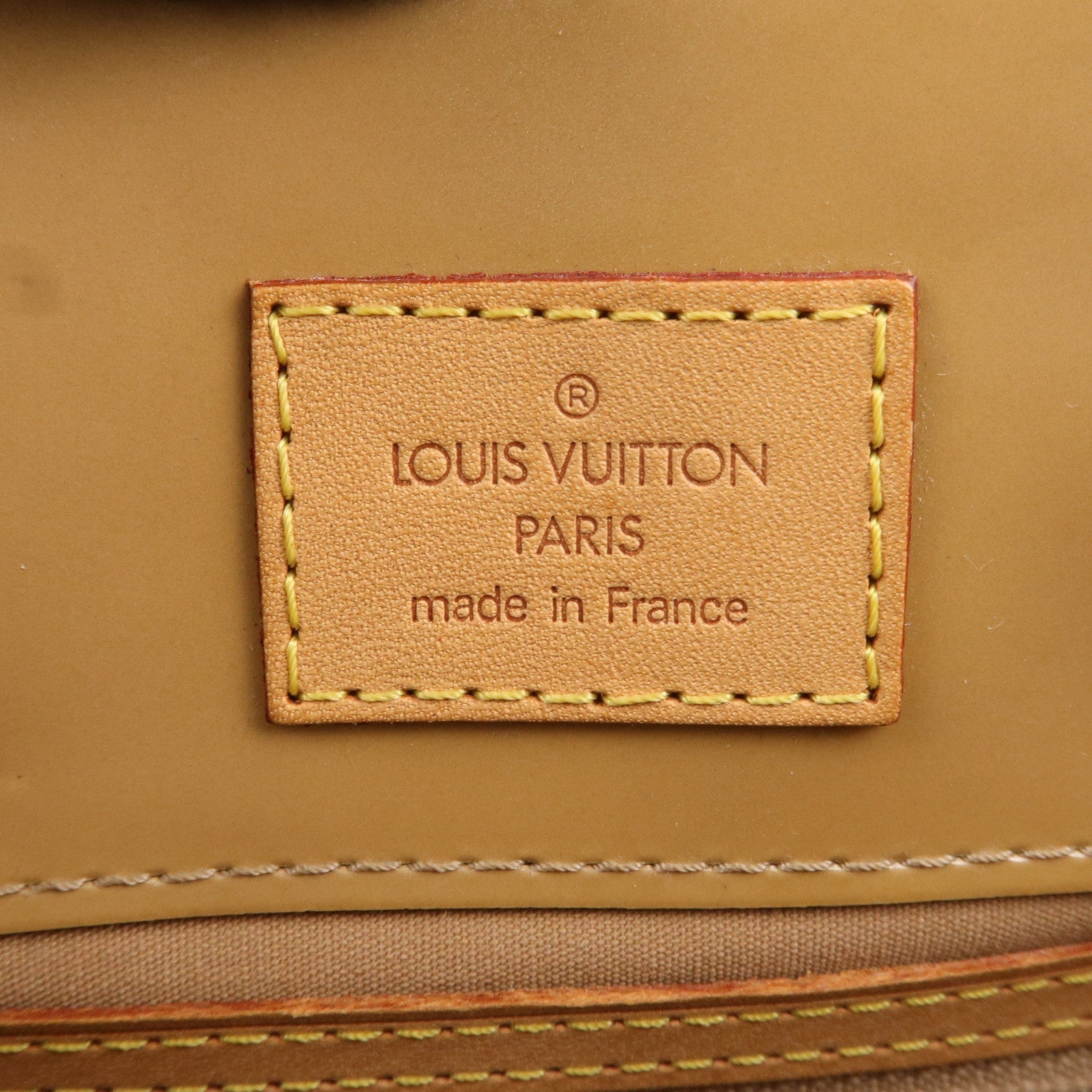 Louis Vuitton Monogram Vernis Lead PM Hand Bag Noisette M91334